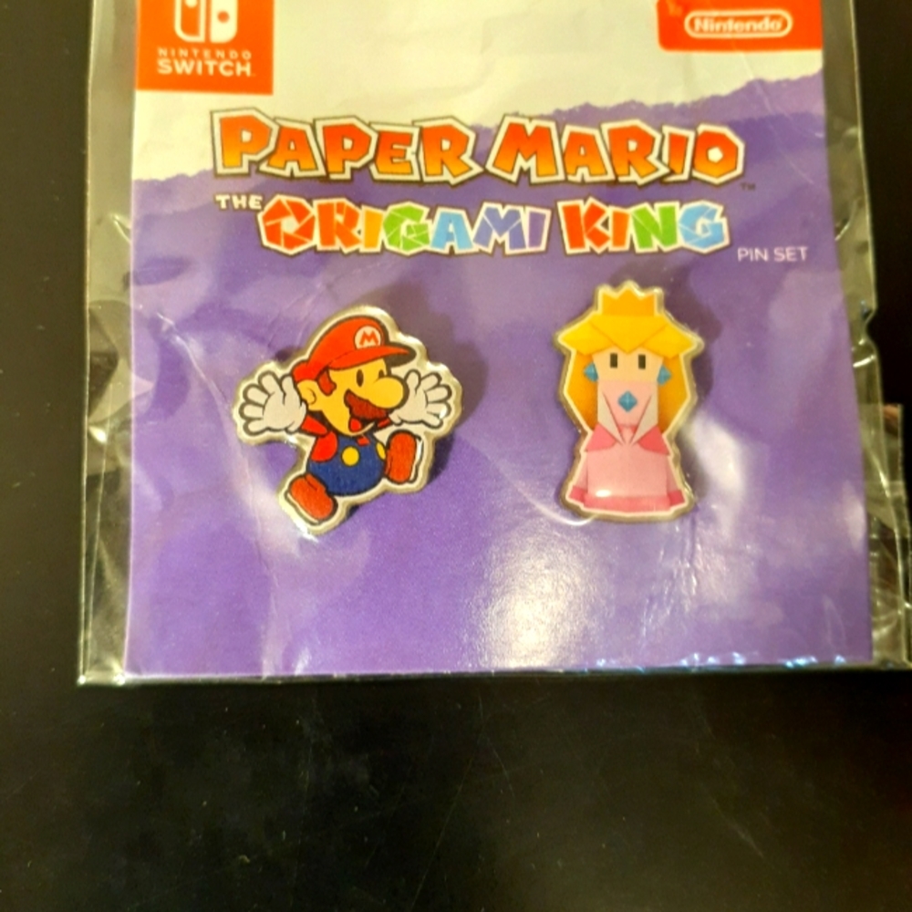 Paper Mario Origami King Enamel Pin Set